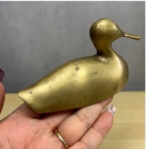 Vintage Brass Duck Collectible Unmark